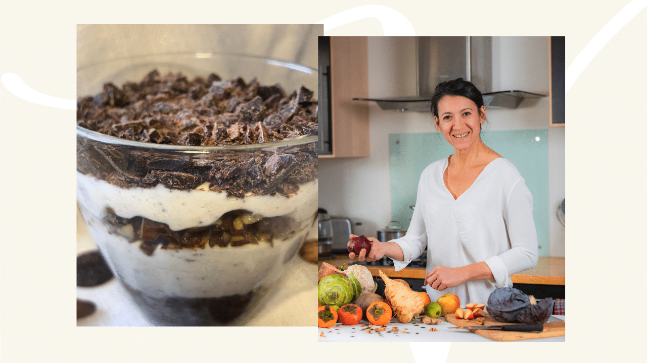 Tiramisu vegan, le dessert santé de Sylvie Berthonneau
